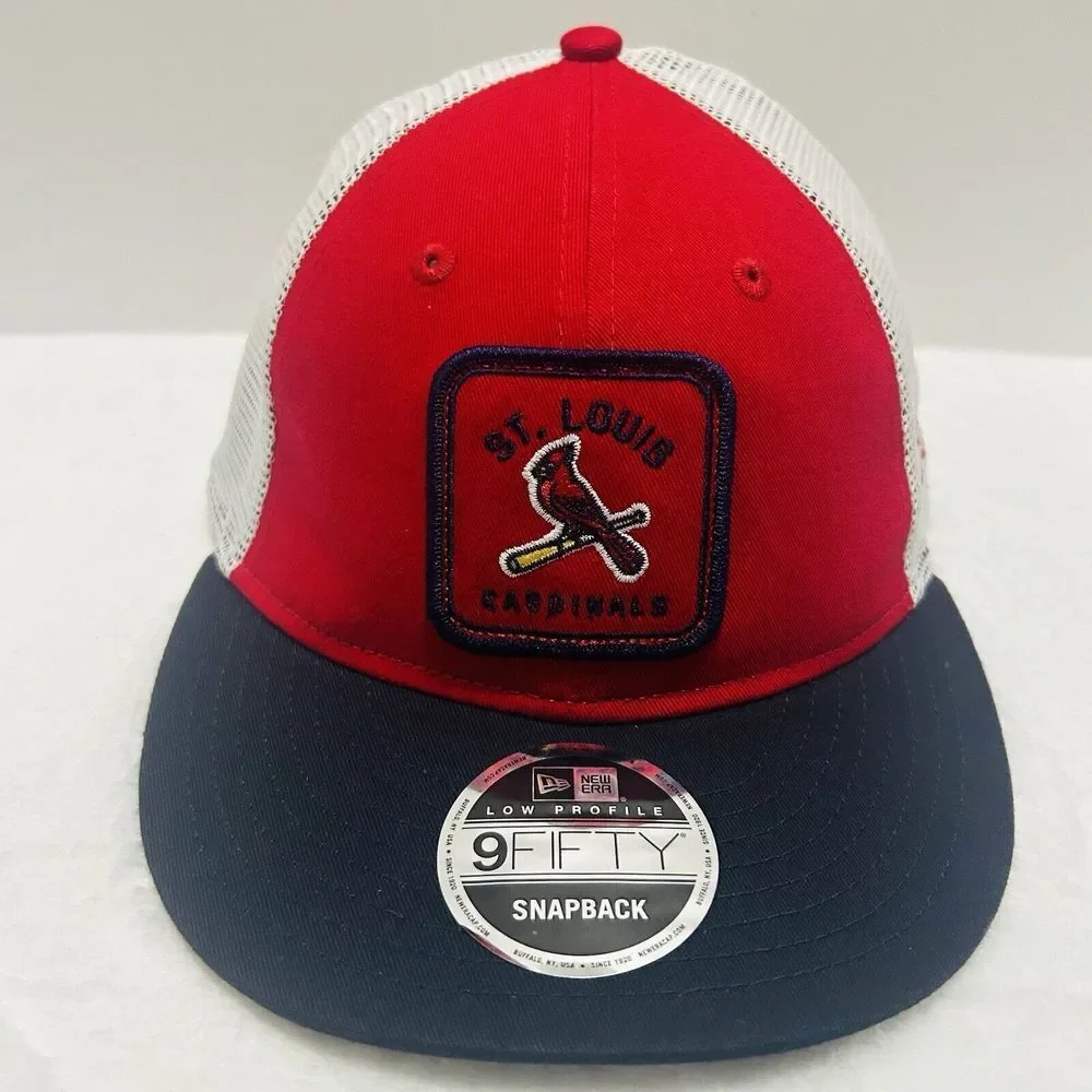 New Era St Louis Cardinals Squared Low 9FIFTY‎ Snapback Hat Adjustable Red